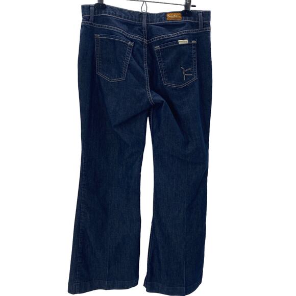 DAVID KAHN Blue Denim Boot-Cut Mid-Rise Jeans Women's Sz 30 - Picture 2 of 9